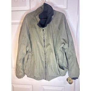 Mens ON LINE Reversible Full Zip Jacket Fleece Lined Coat‎ Green Black XL